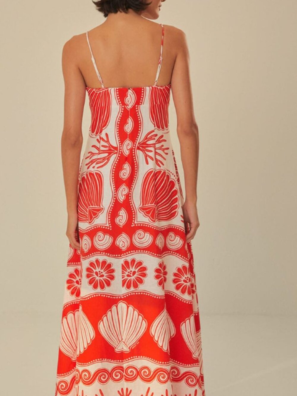 White Ainika Shell LENZING™ ECOVERO™ Euroflax™ Maxi Dress - Picture 3 of 9